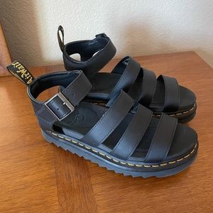 Dr. Martens Blaire Platform Sandal in Black